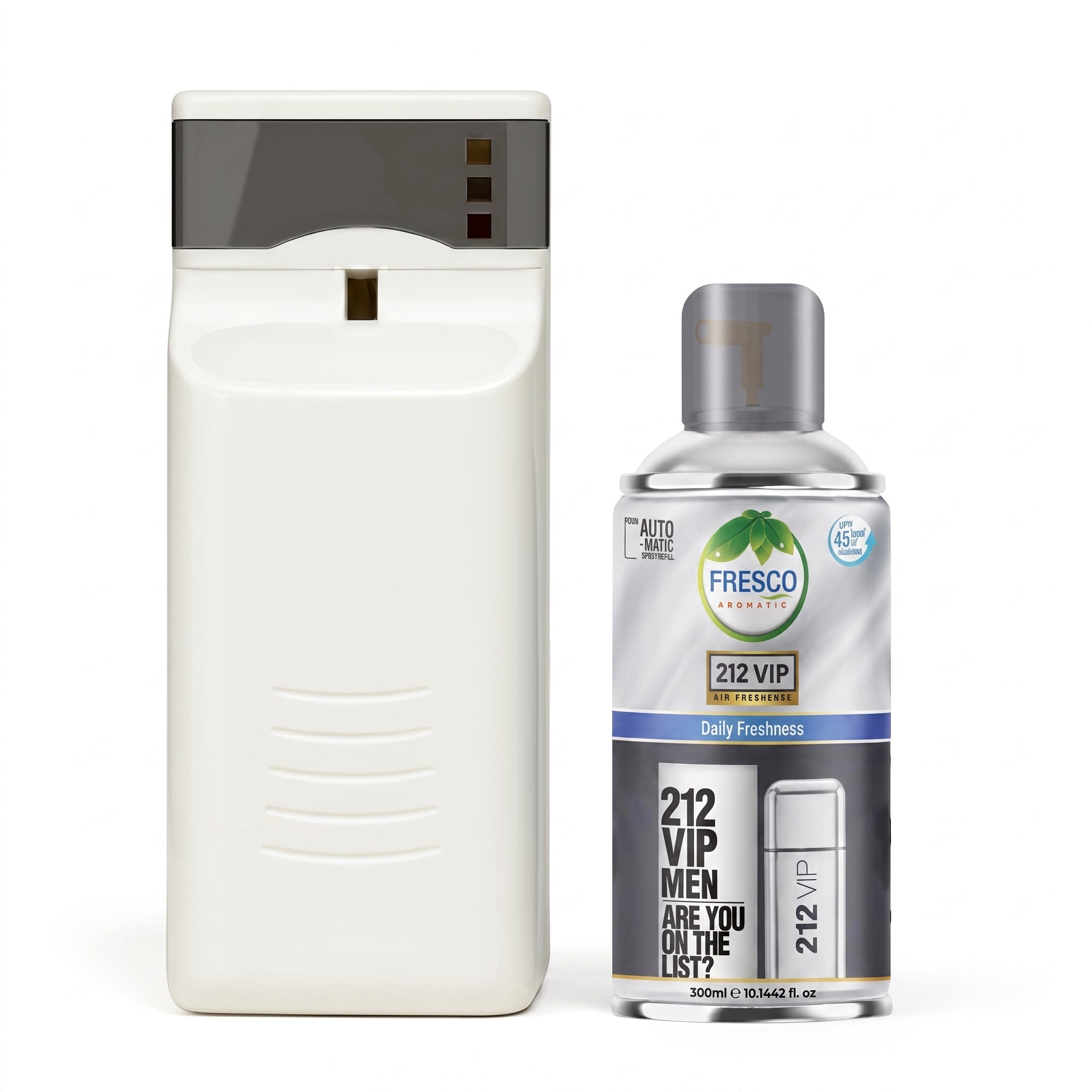 Fresco Automatic Air Freshener Dispenser + Refill – Smart Fragrance Spray Machine  | 2 X D size Cell FREE