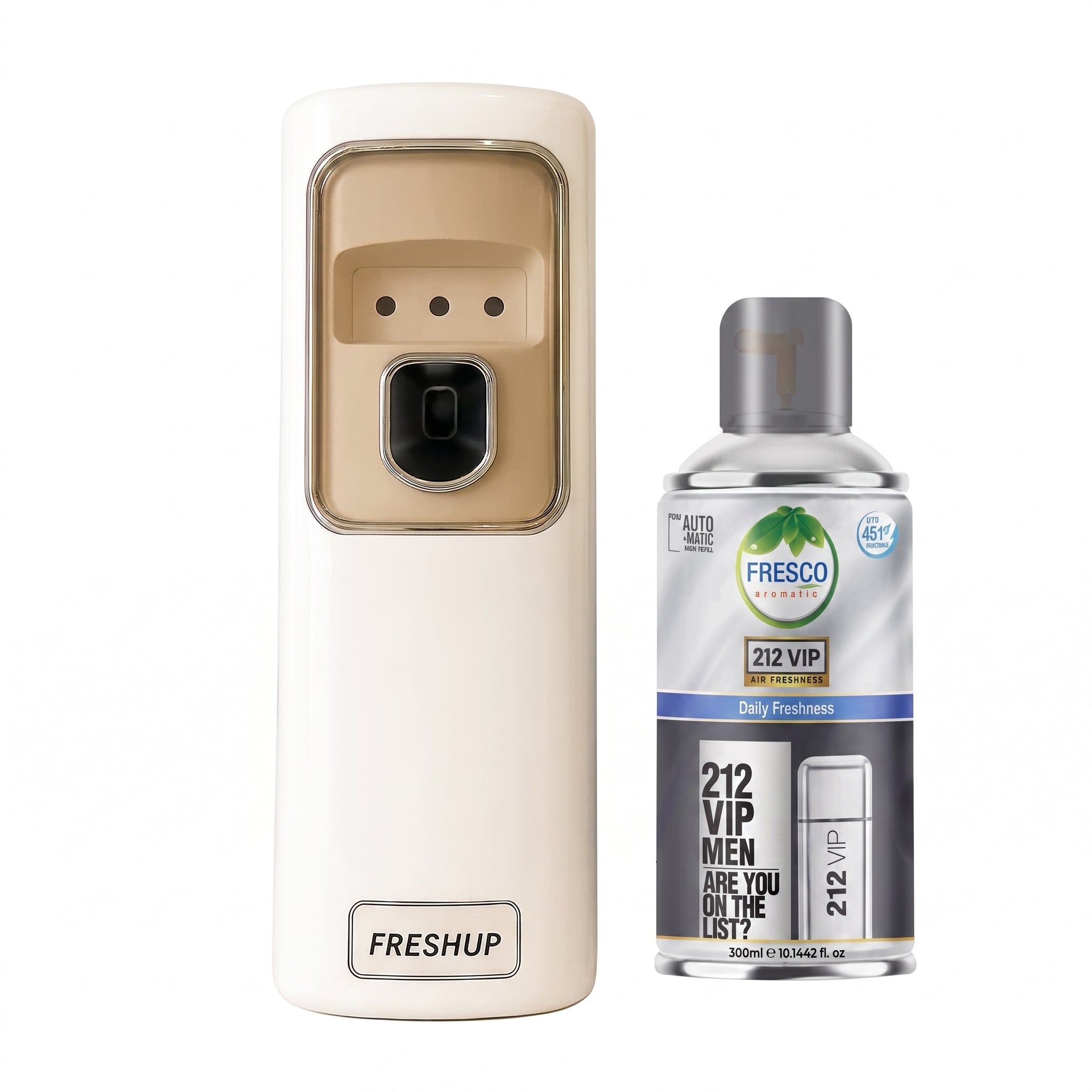 FreshUp Automatic Air Freshener Dispenser Machine + Fragrance Refill (300ml)