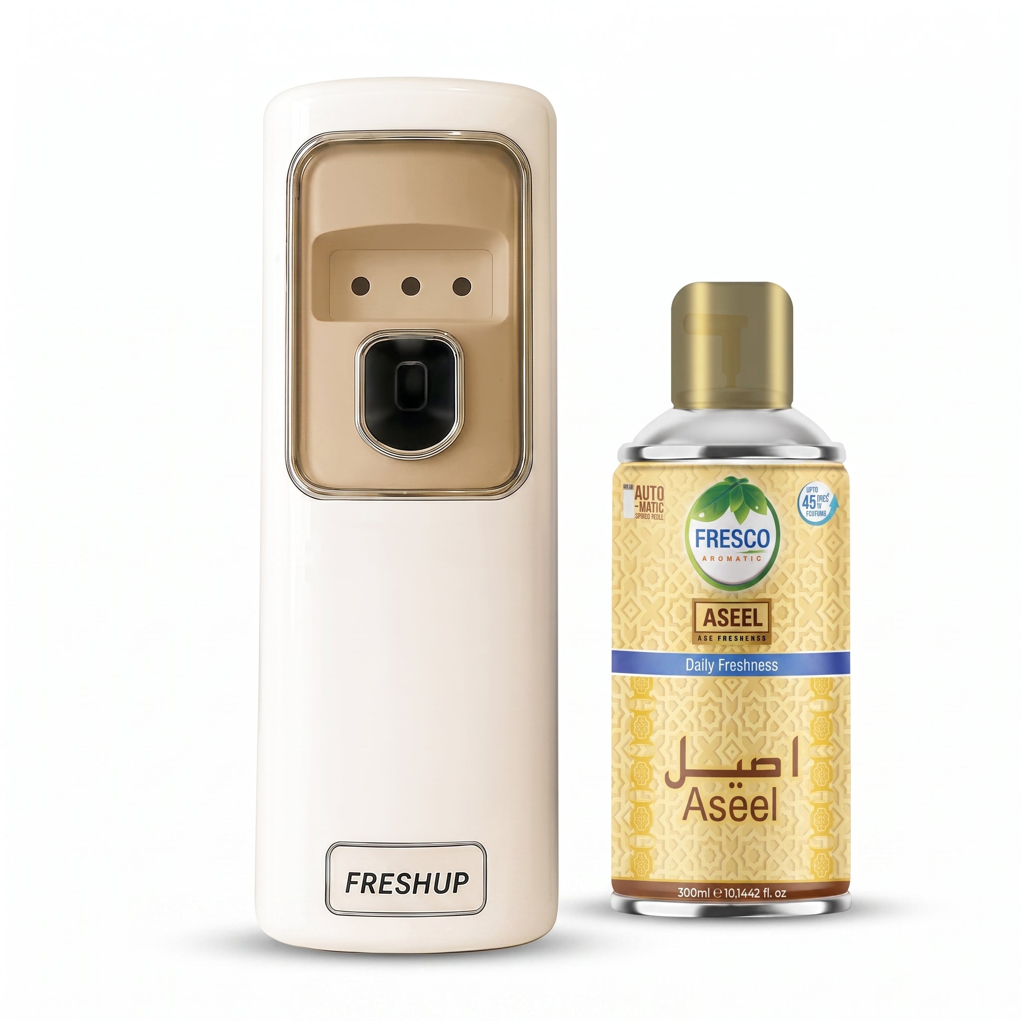 FreshUp Automatic Air Freshener Dispenser Machine + Fragrance Refill (300ml)