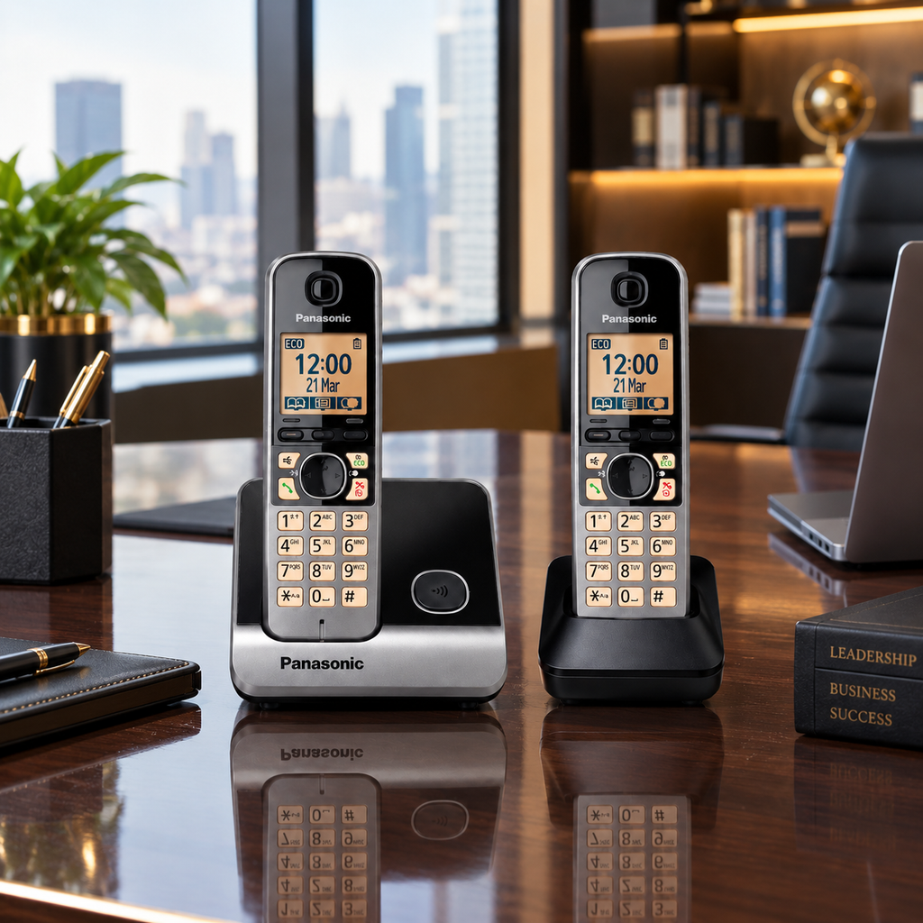 Panasonic KX-TG6712 Dual Handset ECO Digital Cordless Landline Phone