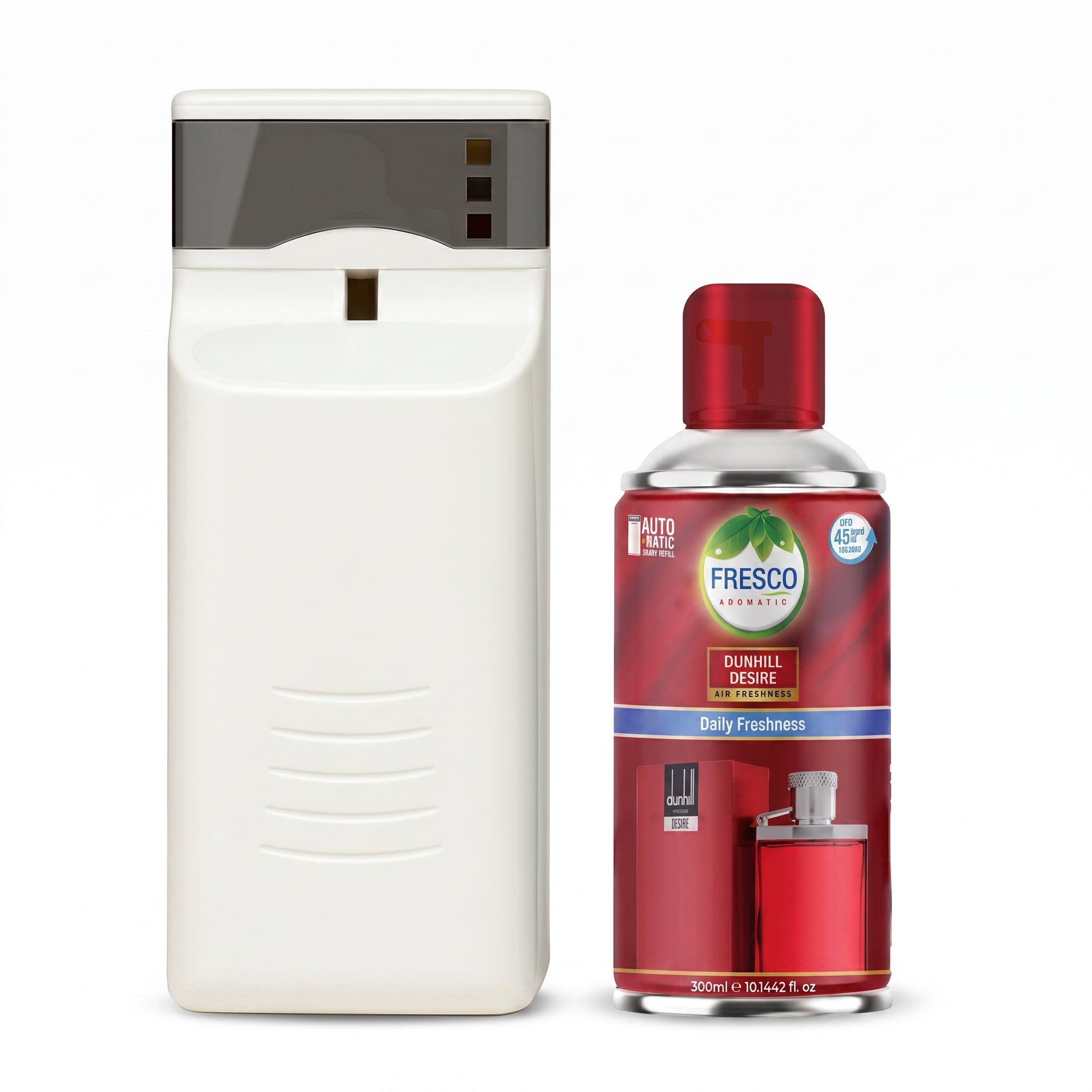 Fresco Automatic Air Freshener Dispenser + Refill – Smart Fragrance Spray Machine  | 2 X D size Cell FREE