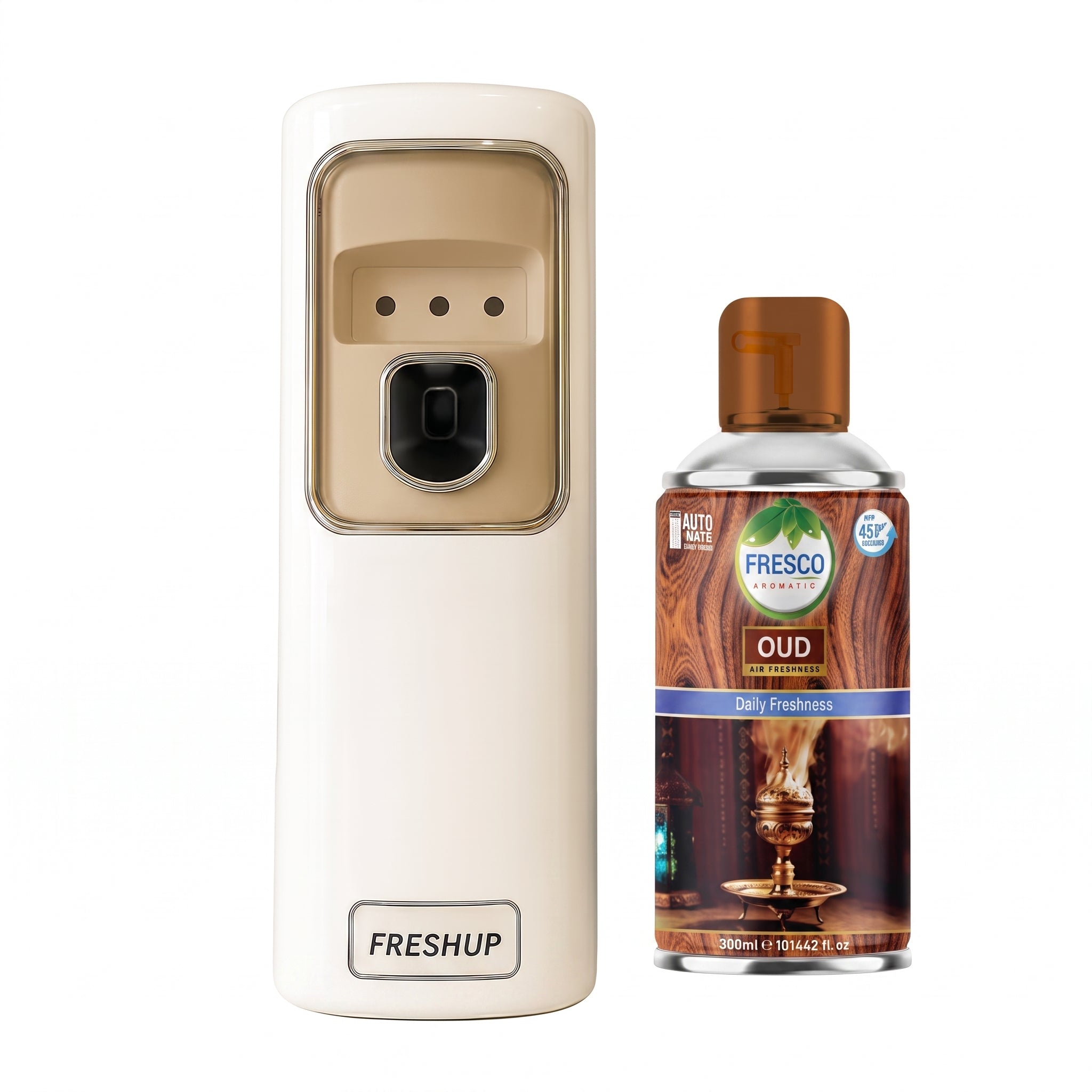 FreshUp Automatic Air Freshener Dispenser Machine + Fragrance Refill (300ml)
