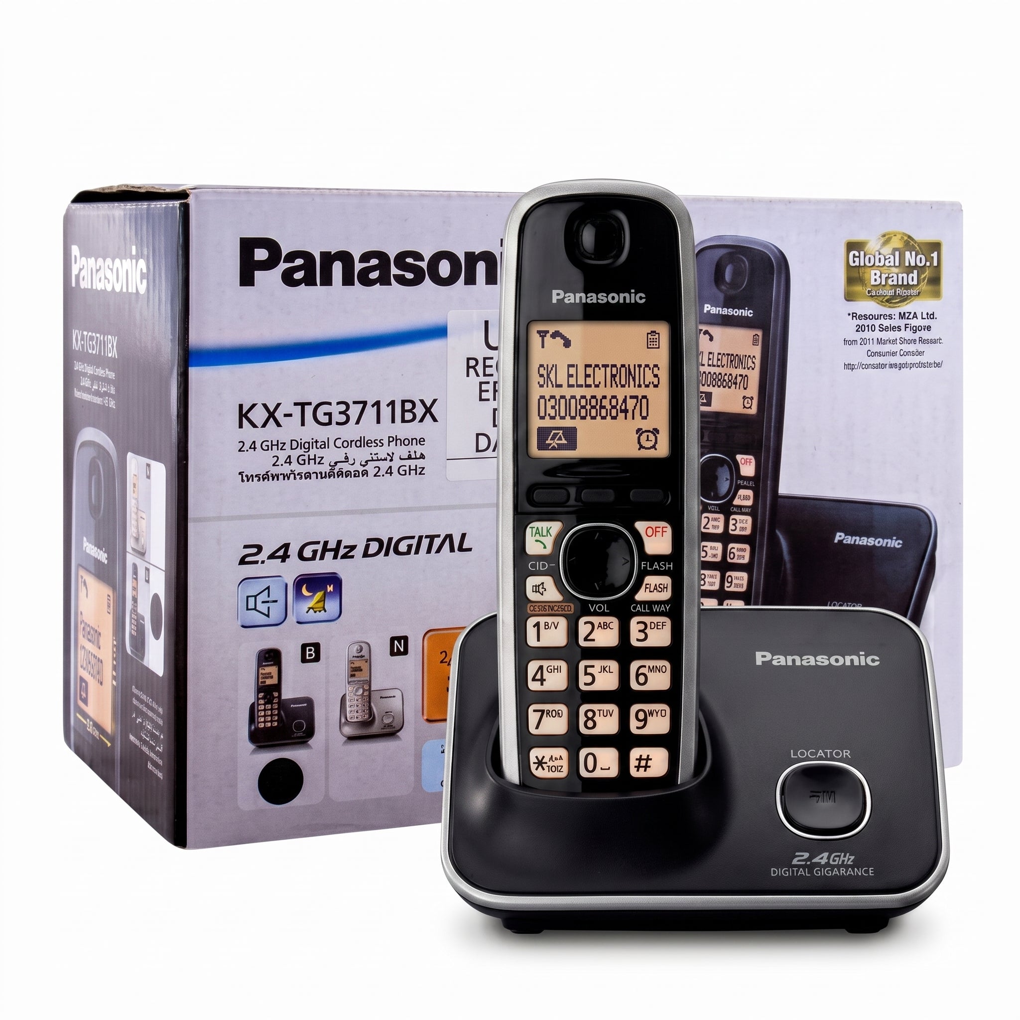 Panasonic KX-TG3711BX 2.4GHz Digital Cordless Landline Phone