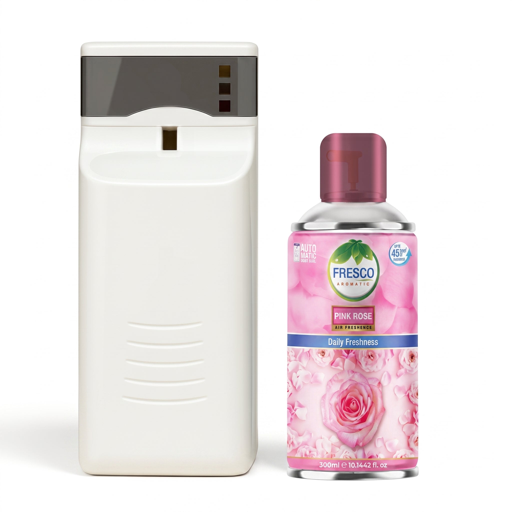 Fresco Automatic Air Freshener Dispenser + Refill – Smart Fragrance Spray Machine  | 2 X D size Cell FREE
