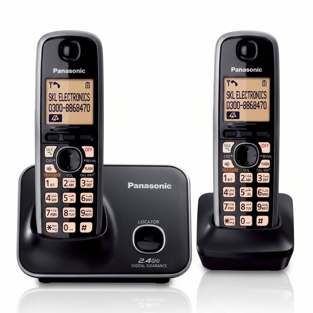 Panasonic KX-TG3712BX 2.4GHz Digital Cordless Landline Phone (Twin Handset)