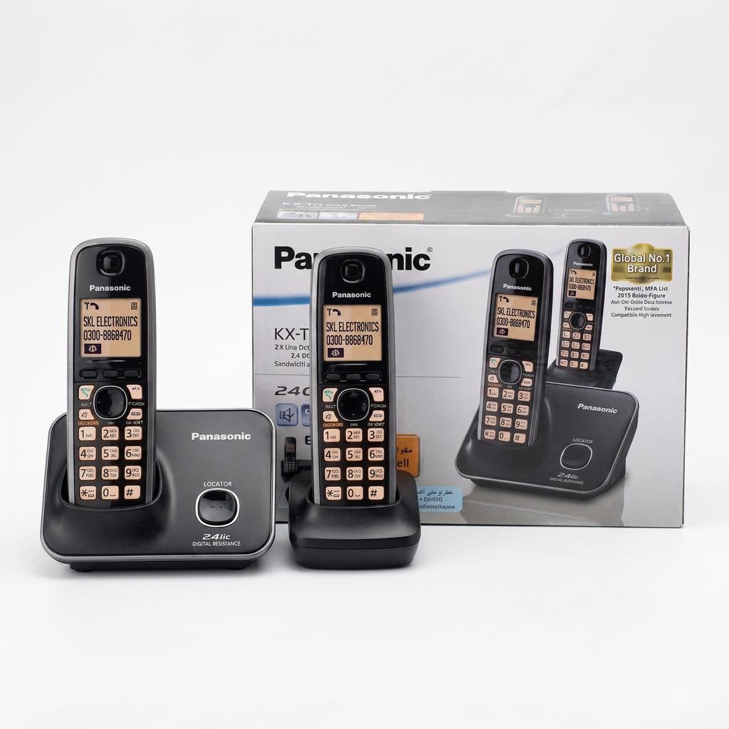 Panasonic KX-TG3712BX 2.4GHz Digital Cordless Landline Phone (Twin Handset)