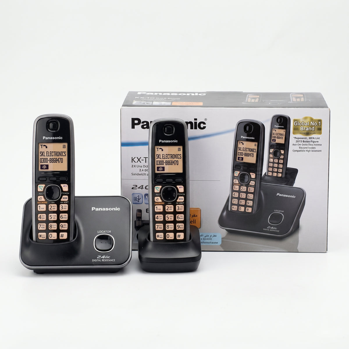 Panasonic KX-TG3712BX 2.4GHz Digital Cordless Landline Phone (Twin Handset)