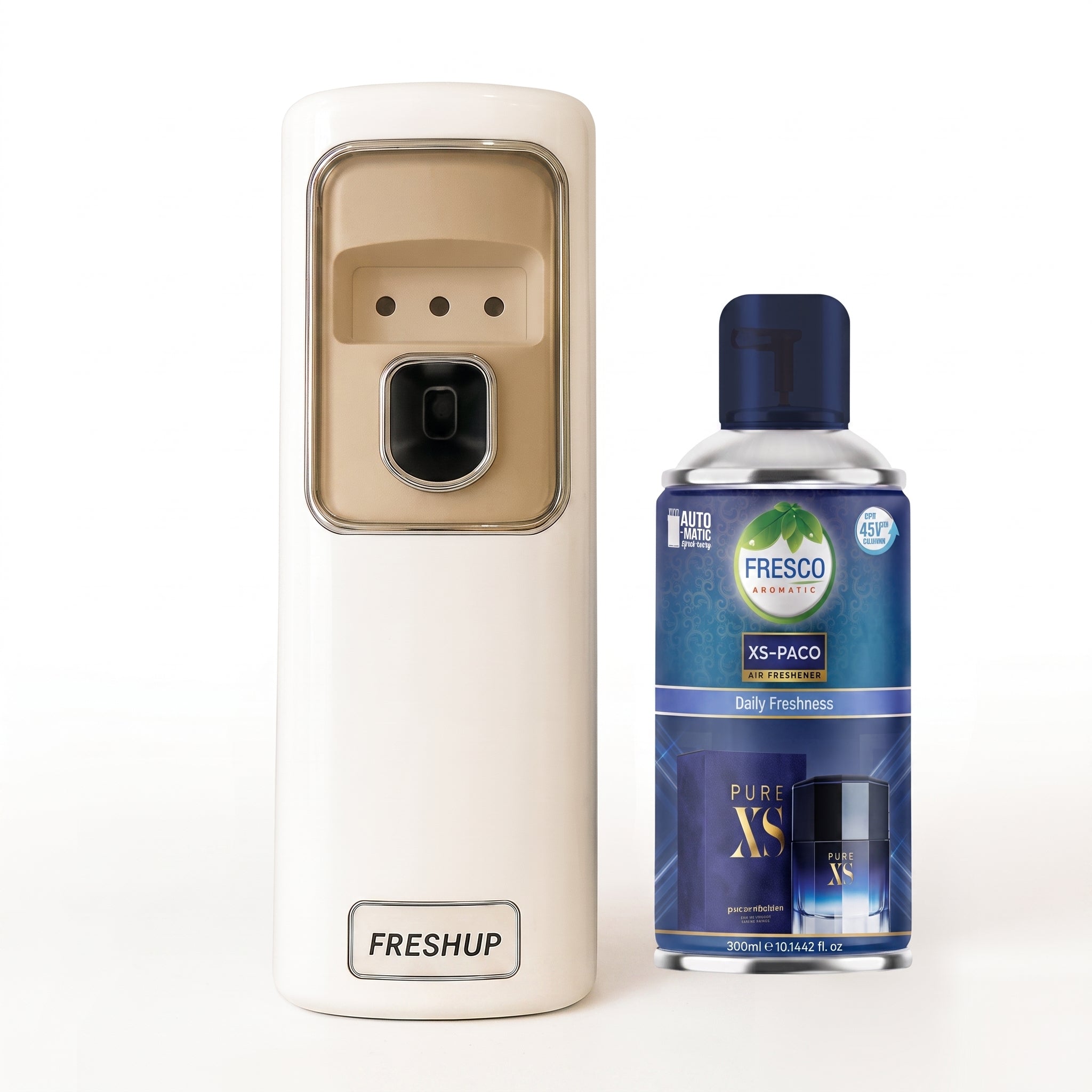 FreshUp Automatic Air Freshener Dispenser Machine + Fragrance Refill (300ml)
