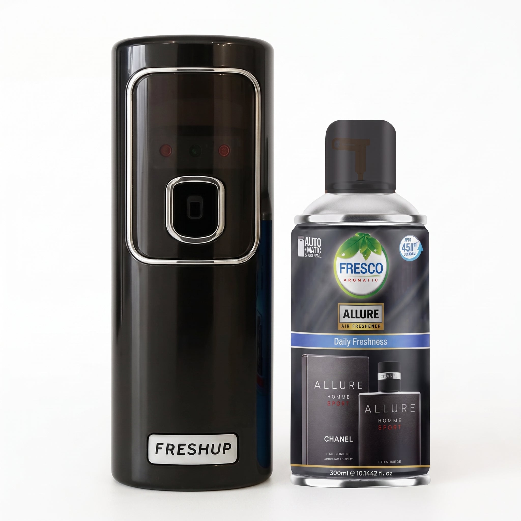 FreshUp Automatic Air Freshener Dispenser Machine + Fragrance Refill (300ml)