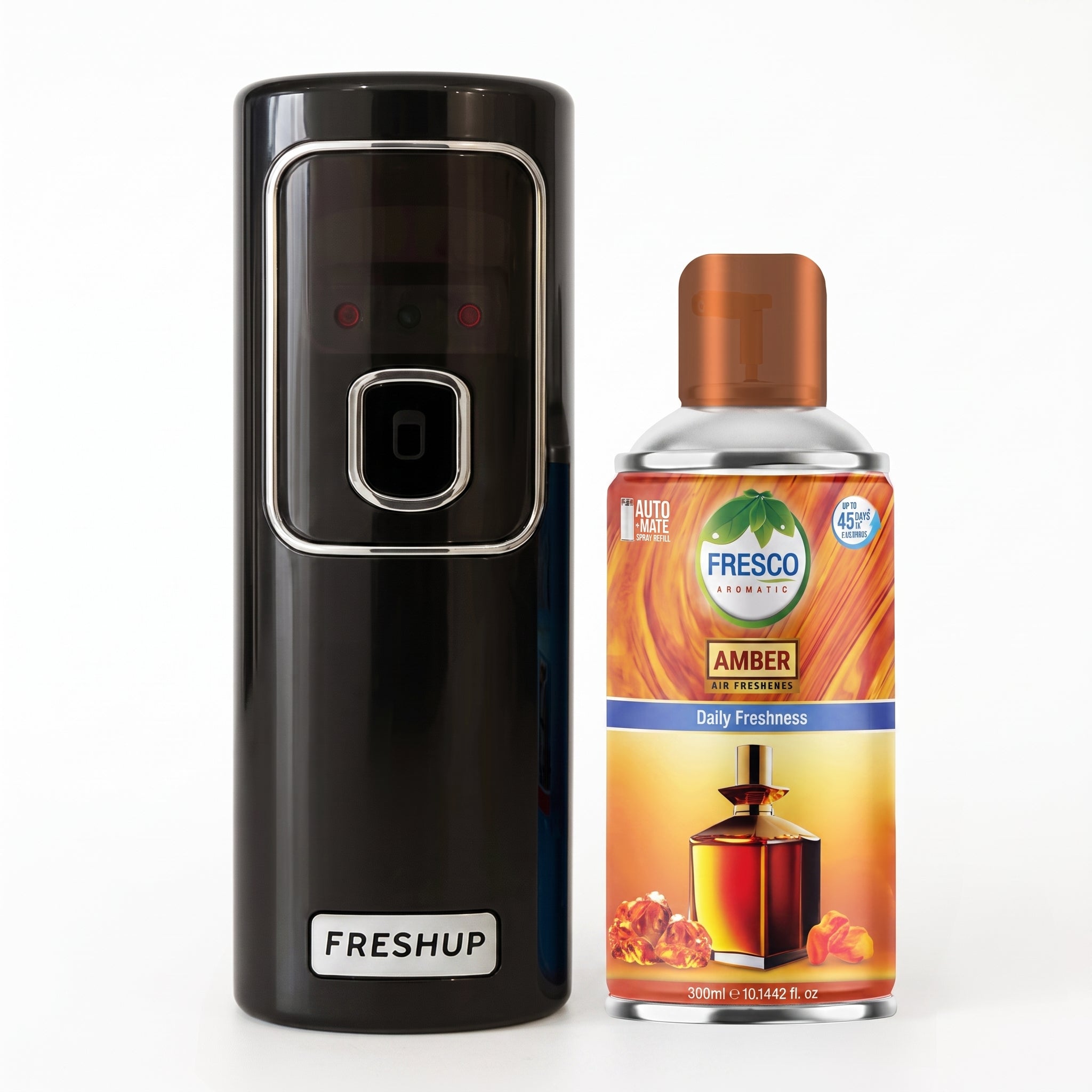 FreshUp Automatic Air Freshener Dispenser Machine + Fragrance Refill (300ml)