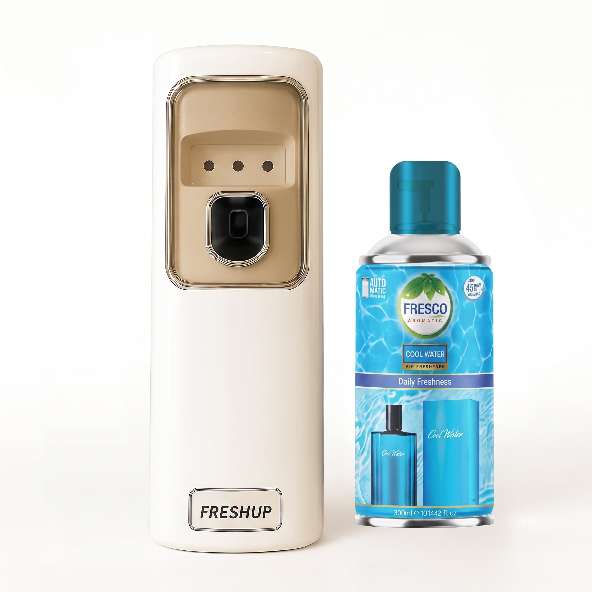 FreshUp Automatic Air Freshener Dispenser Machine + Fragrance Refill (300ml)