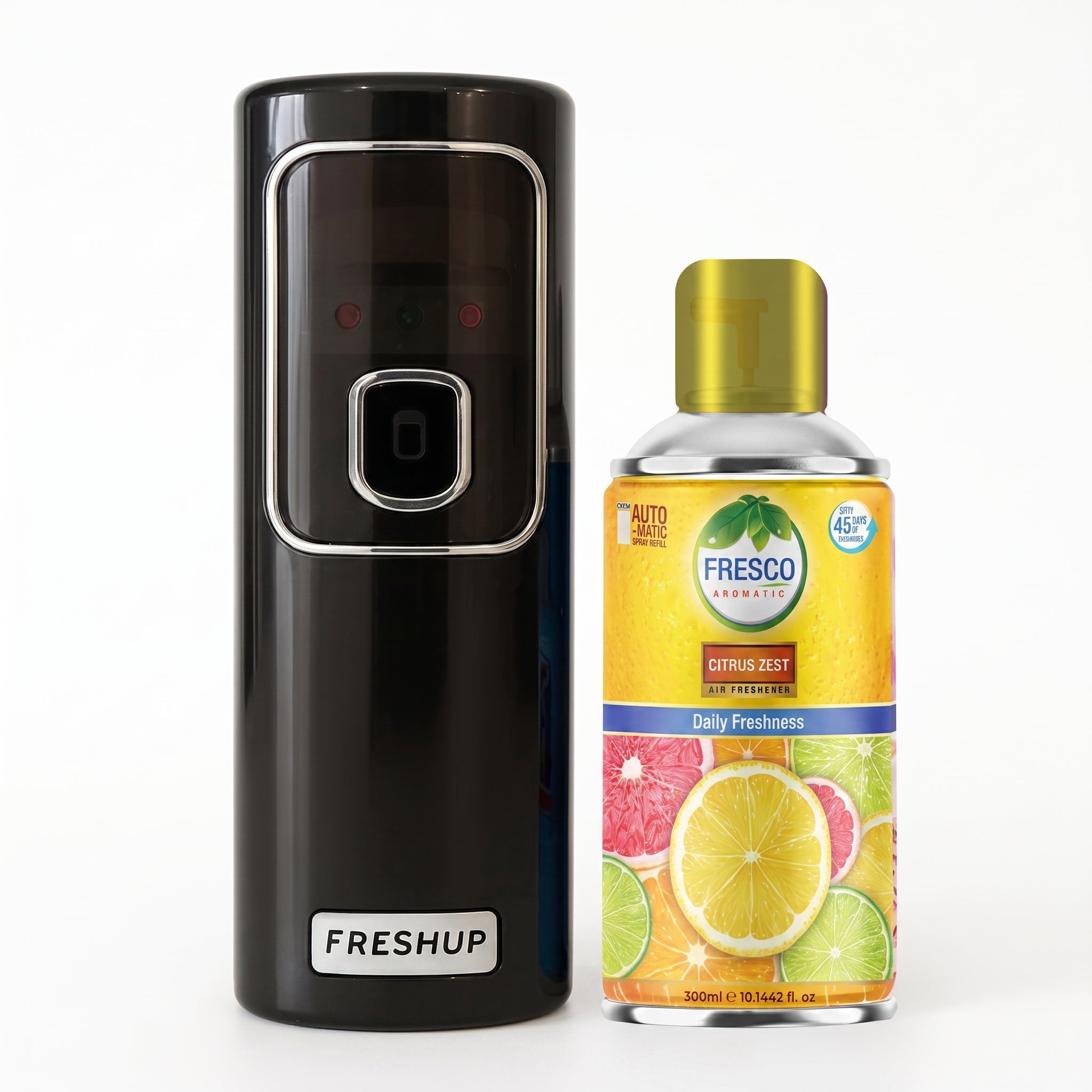 FreshUp Automatic Air Freshener Dispenser Machine + Fragrance Refill (300ml)