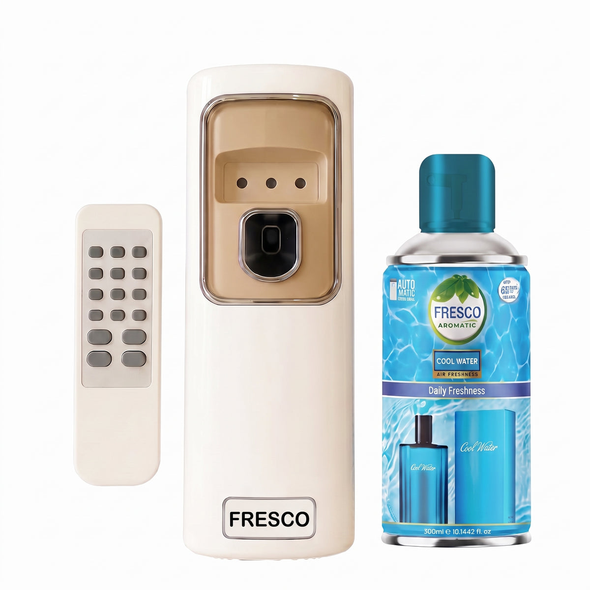 Fresco Automatic Air Freshener Dispenser + Violet Refill (300ml) with Remote