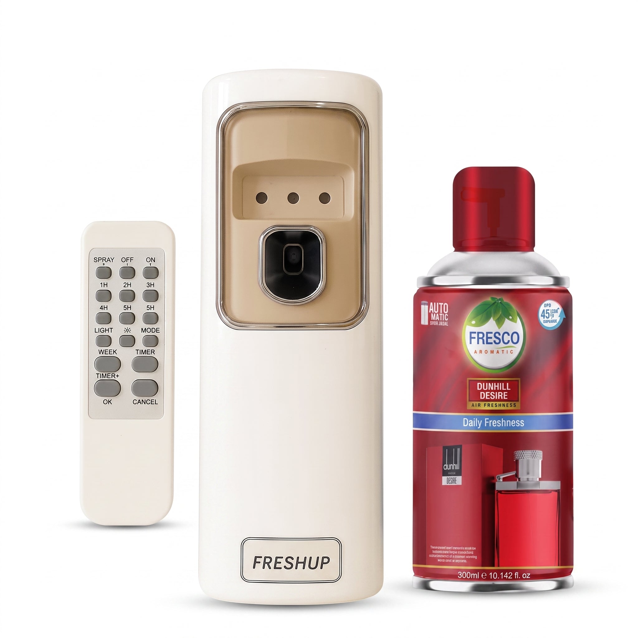 FreshUp Automatic Air Freshener Dispenser + Violet Refill (300ml) with Remote