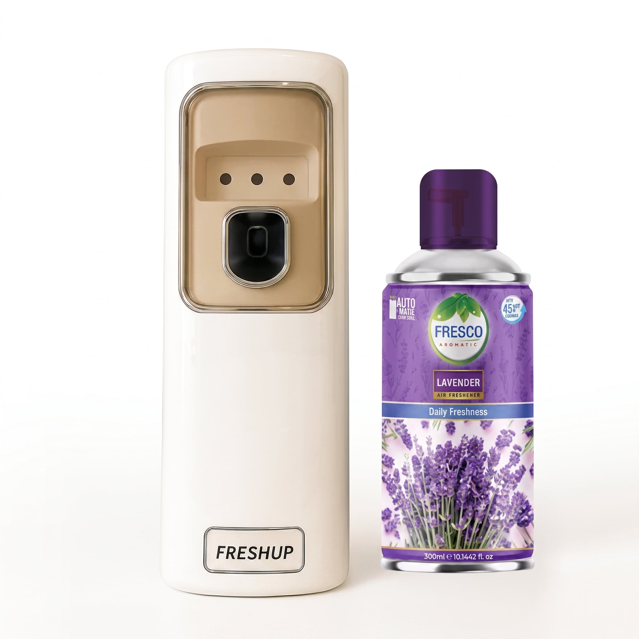 FreshUp Automatic Air Freshener Dispenser Machine + Fragrance Refill (300ml)