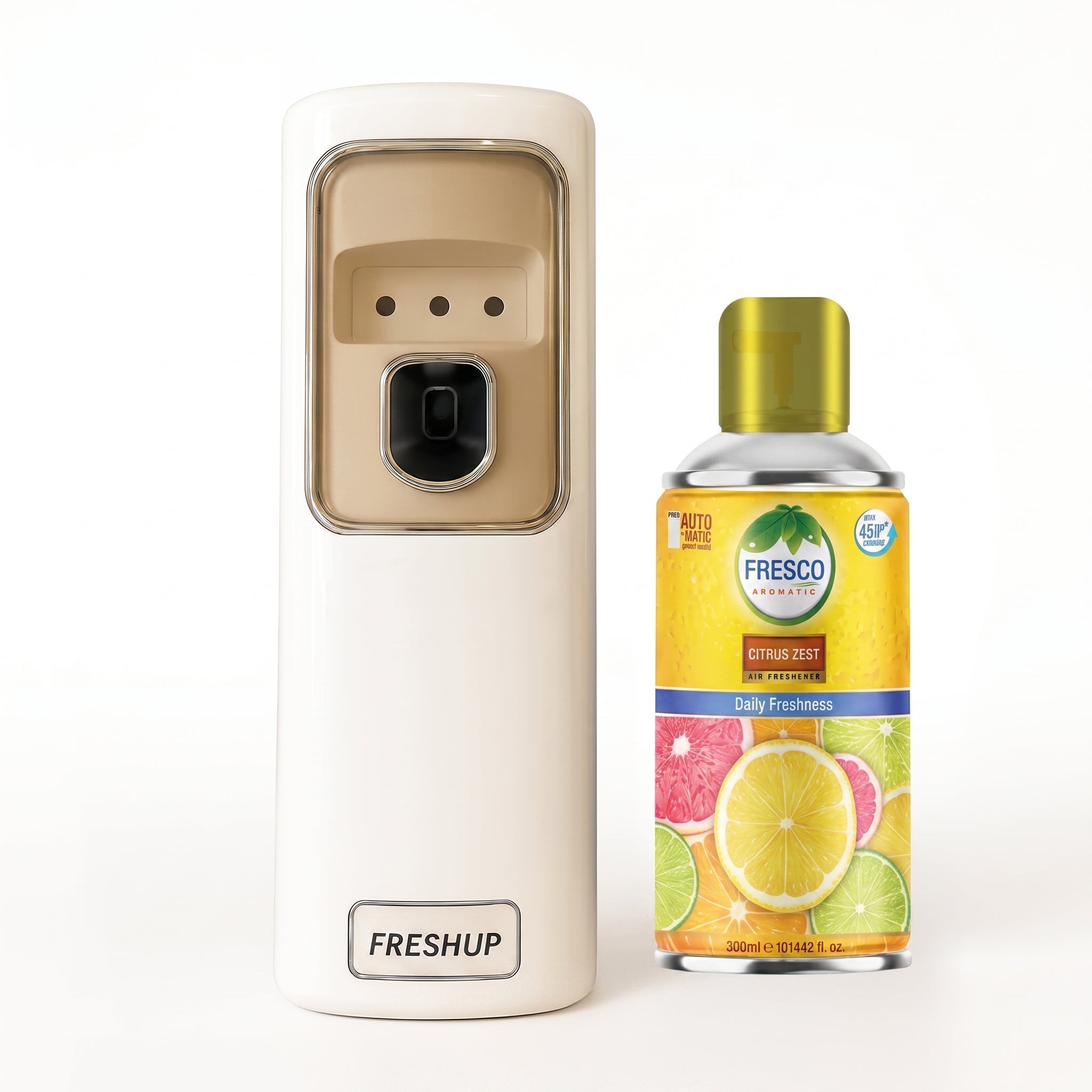 FreshUp Automatic Air Freshener Dispenser Machine + Fragrance Refill (300ml)