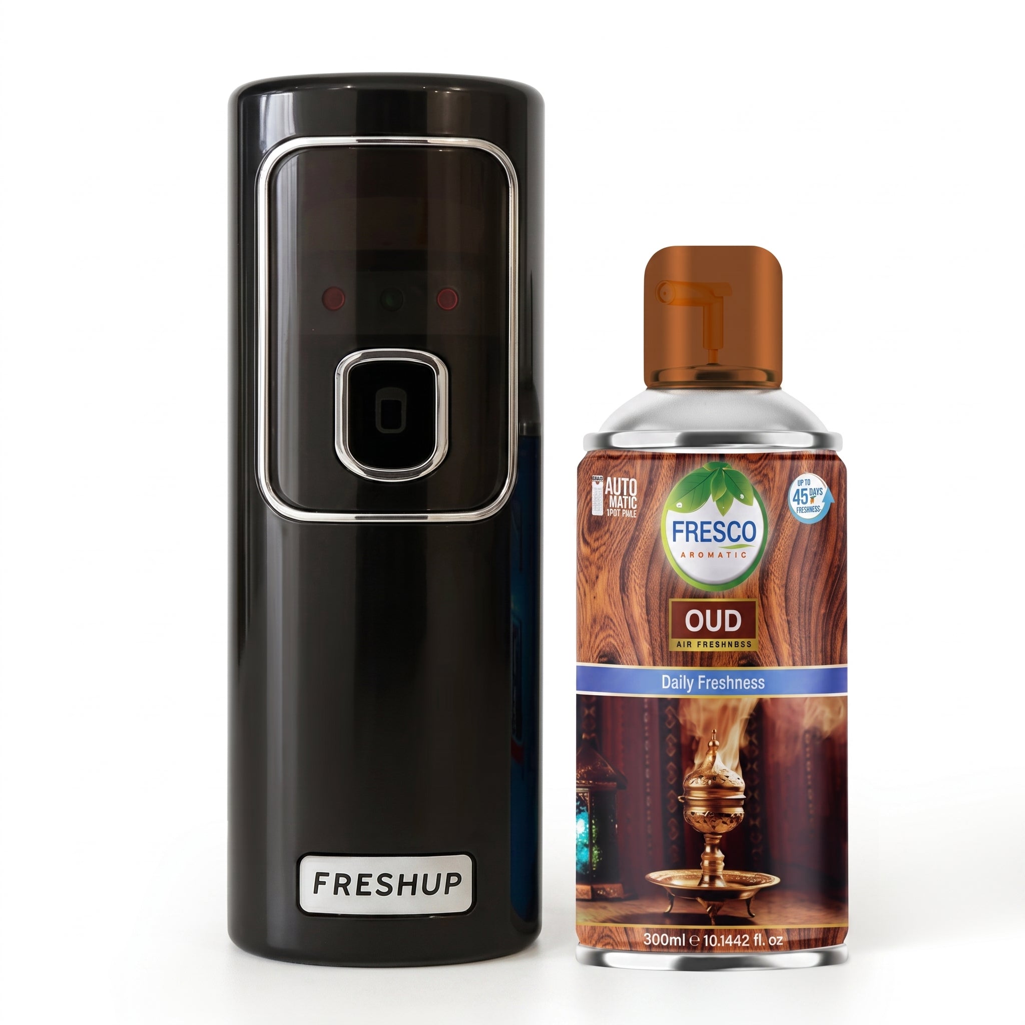 FreshUp Automatic Air Freshener Dispenser Machine + Fragrance Refill (300ml)